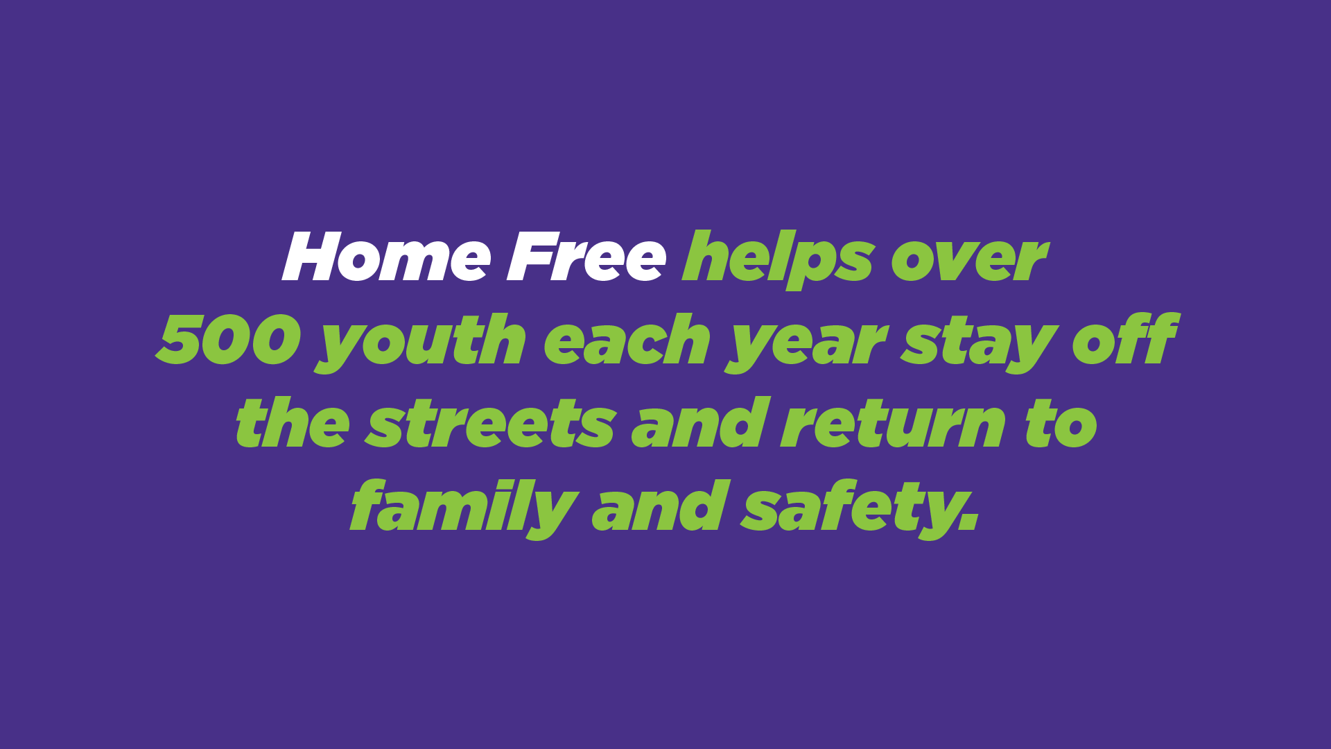 Home Free - Draft 2025.11 4 Home Free Statement