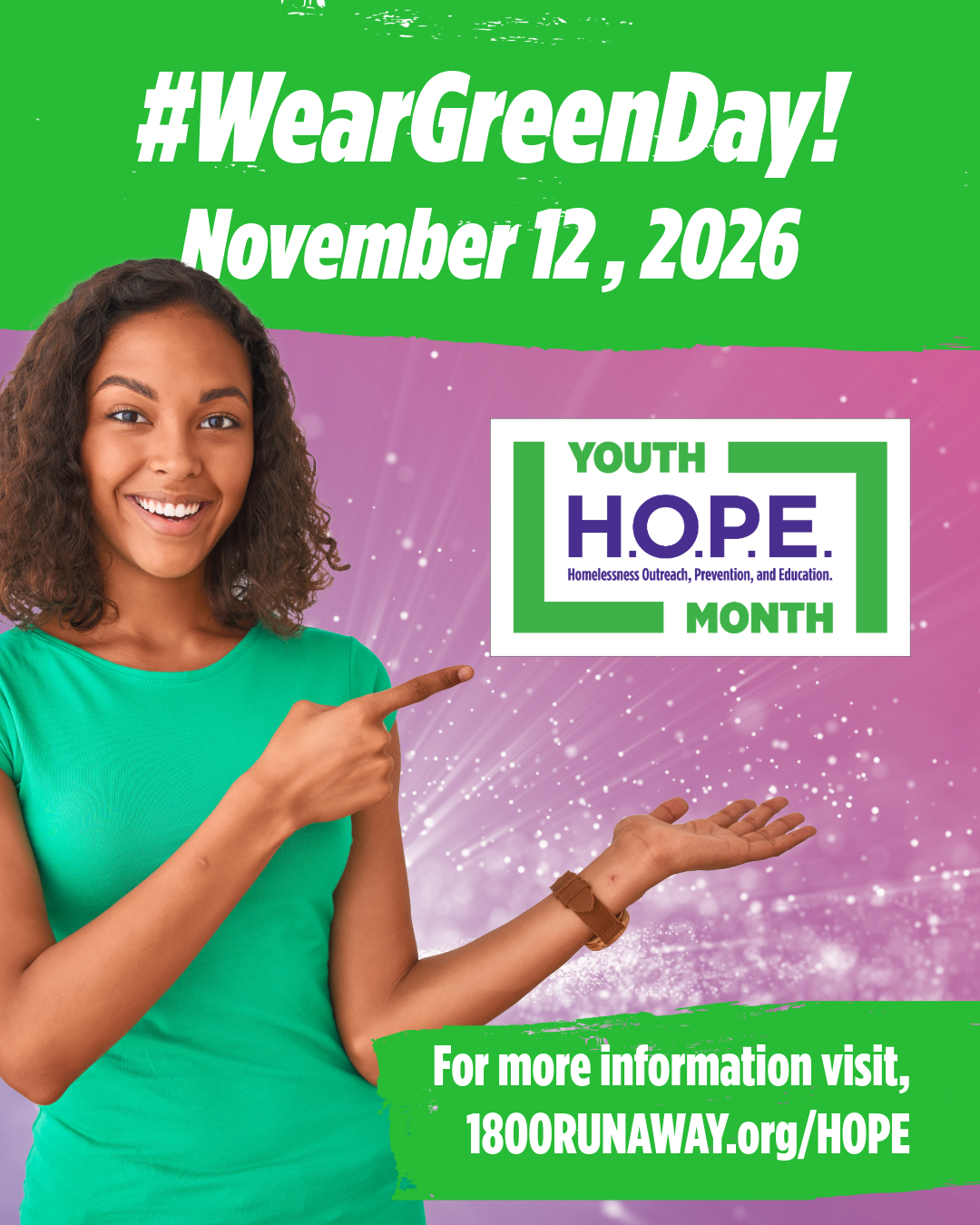 Youth HOPE Month - Toolkit - 2026 Demo 13 Youth HOPE Month 2026 29 Wear Green Day 2026